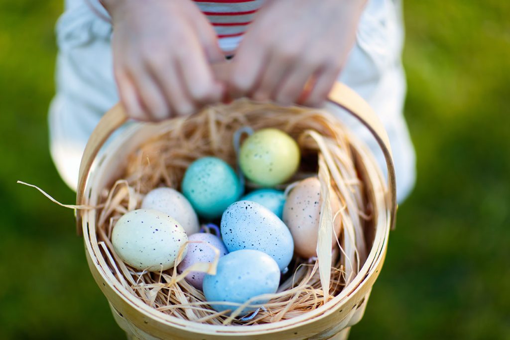 Basket of Easter eggs