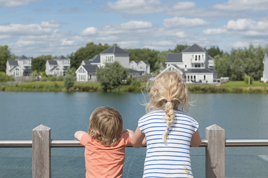 Children at waters edge