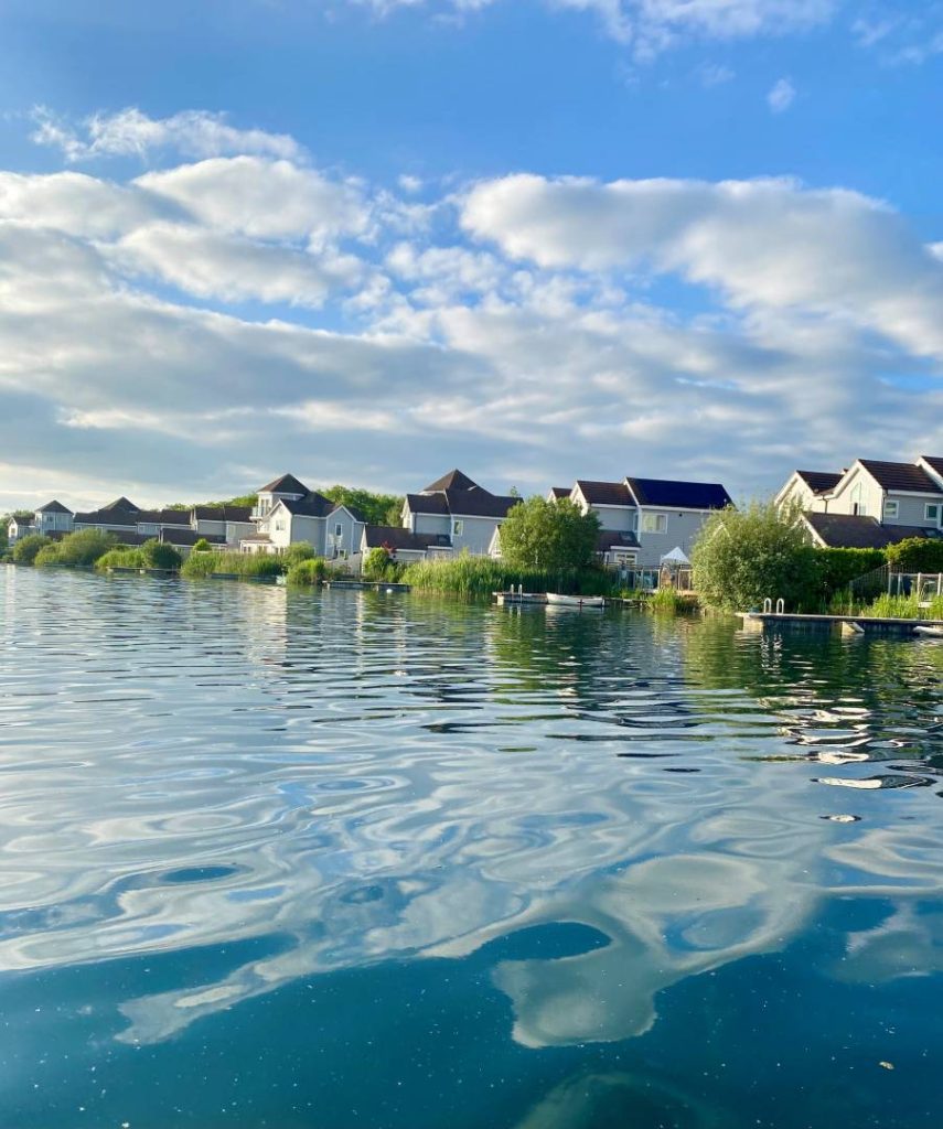 The Landings Lake Deck View Watermark Holidays Lakeside Holidays Cotswold Water Park