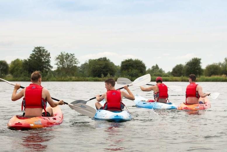 People kayaking